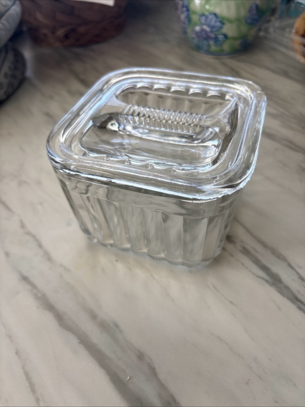 Frigie Clear Glass Square Covered Dish